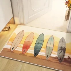 Summer Sufer Board Area Rug Kitchen Mat Non-Slip Oil Proof Floor Mat Livingroom Rug Indoor Outdoor Mat Bedroom Decor Bathroom Mat Entrance Rug Door Mat