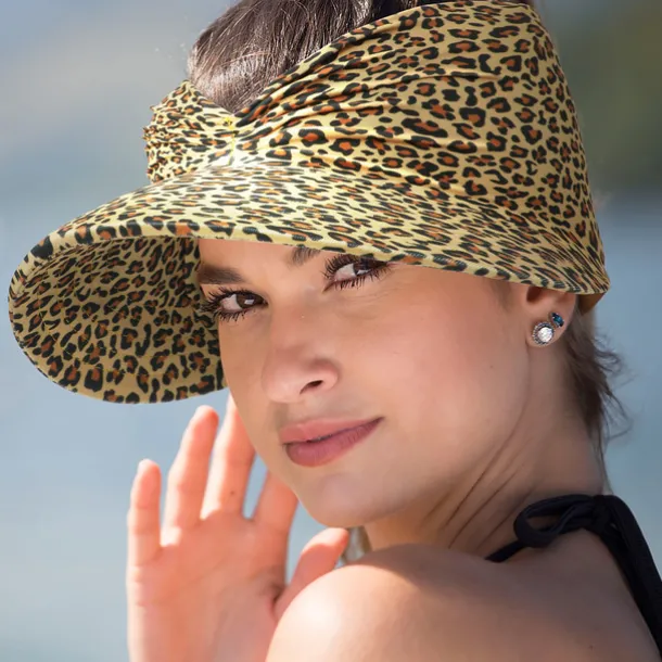 Sun Visor Hats for Women with Large Brim Foldable Visor Cap Beach Hat Sun Protection UPF 50+ Designed for Outdoor Sports Beach Volleyball, Golf, Baseball, Tennis, Badminton, Running