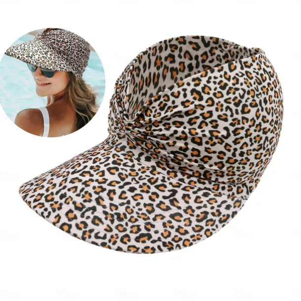 Sun Visor Hats for Women with Large Brim Foldable Visor Cap Beach Hat Sun Protection UPF 50+ Designed for Outdoor Sports Beach Volleyball, Golf, Baseball, Tennis, Badminton, Running