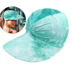Sun Visor Hats for Women with Large Brim Foldable Visor Cap Beach Hat Sun Protection UPF 50+ Designed for Outdoor Sports Beach Volleyball, Golf, Baseball, Tennis, Badminton, Running