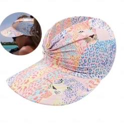 Sun Visor Hats for Women with Large Brim Foldable Visor Cap Beach Hat Sun Protection UPF 50+ Designed for Outdoor Sports Beach Volleyball, Golf, Baseball, Tennis, Badminton, Running