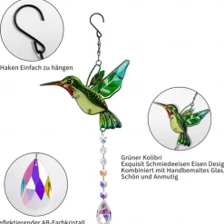 Suncatcher Bird Crystal Ball Prism Window Visor Rainbow Maker Pendant Sun Catcher