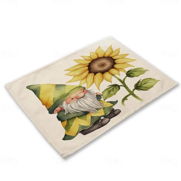Sunflowers Placemats Heat Resistant Farmhouse Table Place Mat Stain Resistant Placemat, Placemat for Wedding Kitchen Dining Table Decoration Indoor Outdoor