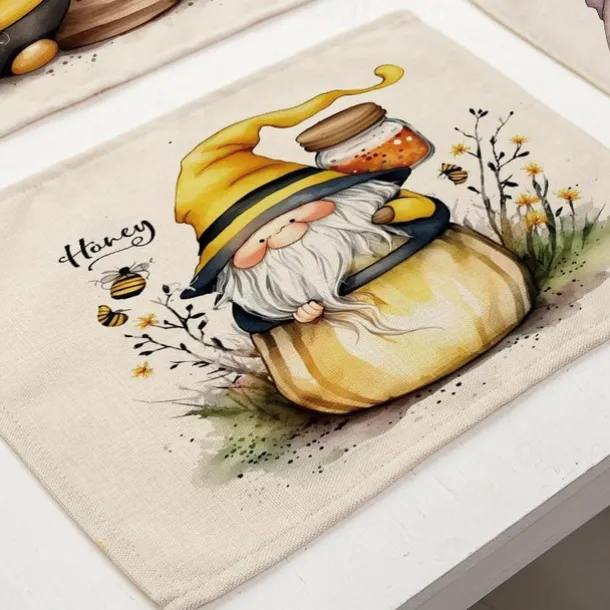 Sunflowers Placemats Heat Resistant Farmhouse Table Place Mat Stain Resistant Placemat, Placemat for Wedding Kitchen Dining Table Decoration Indoor Outdoor