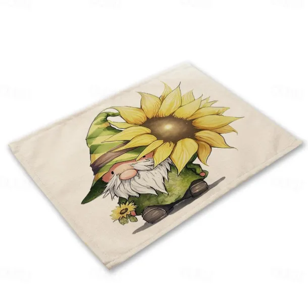 Sunflowers Placemats Heat Resistant Farmhouse Table Place Mat Stain Resistant Placemat, Placemat for Wedding Kitchen Dining Table Decoration Indoor Outdoor