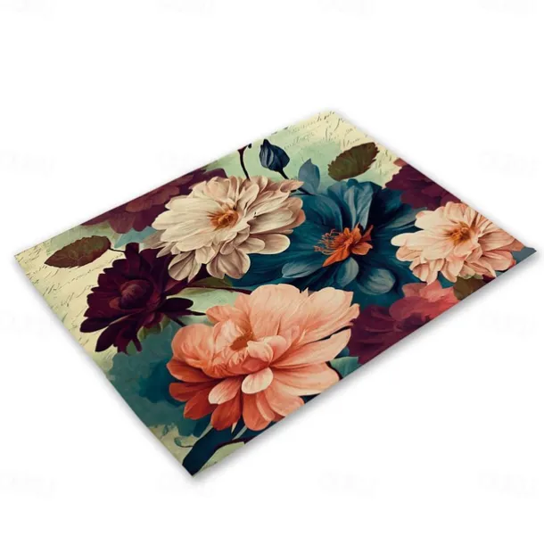 Sunflowers Placemats Heat Resistant Farmhouse Table Place Mat Stain Resistant Placemat, Placemat for Wedding Kitchen Dining Table Decoration Indoor Outdoor