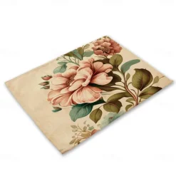 Sunflowers Placemats Heat Resistant Farmhouse Table Place Mat Stain Resistant Placemat, Placemat for Wedding Kitchen Dining Table Decoration Indoor Outdoor