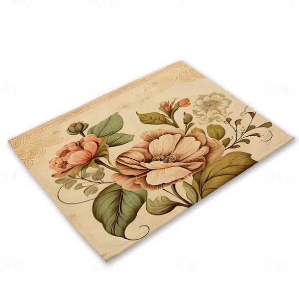 Sunflowers Placemats Heat Resistant Farmhouse Table Place Mat Stain Resistant Placemat, Placemat for Wedding Kitchen Dining Table Decoration Indoor Outdoor