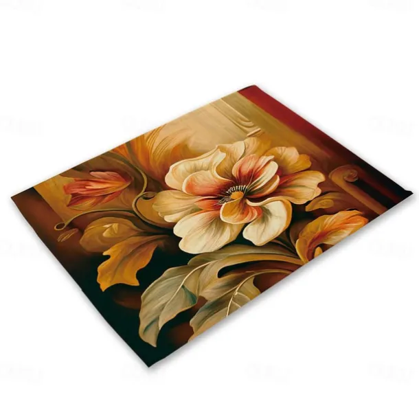 Sunflowers Placemats Heat Resistant Farmhouse Table Place Mat Stain Resistant Placemat, Placemat for Wedding Kitchen Dining Table Decoration Indoor Outdoor