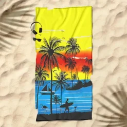 Sunshine and Beach Beach Towel Premium Quality Ultra Soft Absorbent Lightweight Durable Quick Drying Vibrant Design Perfect for Beach Pool Sunbathing Travel Summer Accessory Comfortable and Stylish