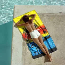 Sunshine and Beach Beach Towel Premium Quality Ultra Soft Absorbent Lightweight Durable Quick Drying Vibrant Design Perfect for Beach Pool Sunbathing Travel Summer Accessory Comfortable and Stylish