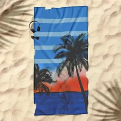 Sunshine and Beach Beach Towel Premium Quality Ultra Soft Absorbent Lightweight Durable Quick Drying Vibrant Design Perfect for Beach Pool Sunbathing Travel Summer Accessory Comfortable and Stylish