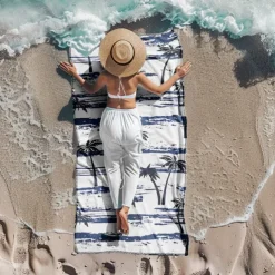 Sunshine and Beach Beach Towel Premium Quality Ultra Soft Absorbent Lightweight Durable Quick Drying Vibrant Design Perfect for Beach Pool Sunbathing Travel Summer Accessory Comfortable and Stylish