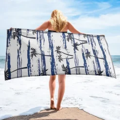 Sunshine and Beach Beach Towel Premium Quality Ultra Soft Absorbent Lightweight Durable Quick Drying Vibrant Design Perfect for Beach Pool Sunbathing Travel Summer Accessory Comfortable and Stylish