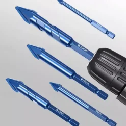 Superhard Alloy Steel Ceramic Tile Concrete Superhard Spiral Groove Eccentric Drill Bit Special Cement Triangular Drilling Tools