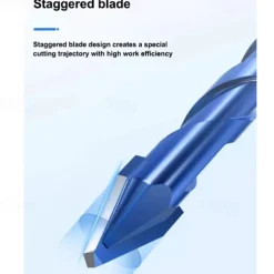 Superhard Alloy Steel Ceramic Tile Concrete Superhard Spiral Groove Eccentric Drill Bit Special Cement Triangular Drilling Tools