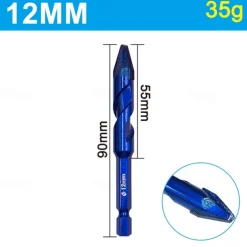 Superhard Alloy Steel Ceramic Tile Concrete Superhard Spiral Groove Eccentric Drill Bit Special Cement Triangular Drilling Tools