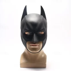 Superhero Bat Dark Knight Rise Latex Full Face Mask Halloween Rave Party Cosplay Costume Props Batman Mask Hood Mask Cosplay Bruce Wayne Latex Mask Superhero Movie Cosplay Costume Halloween Party Mask