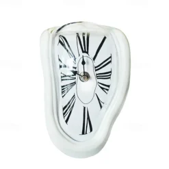 Surreal Melted Twisted Roman Numeral Wall Clocks Surrealism Style Clock Home Accessory Distorted Wall Watch Decor
