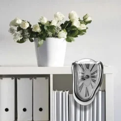 Surreal Melted Twisted Roman Numeral Wall Clocks Surrealism Style Clock Home Accessory Distorted Wall Watch Decor