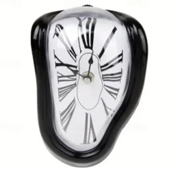 Surreal Melted Twisted Roman Numeral Wall Clocks Surrealism Style Clock Home Accessory Distorted Wall Watch Decor
