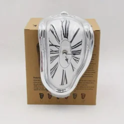 Surreal Melted Twisted Roman Numeral Wall Clocks Surrealism Style Clock Home Accessory Distorted Wall Watch Decor