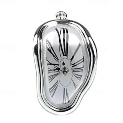 Surreal Melted Twisted Roman Numeral Wall Clocks Surrealism Style Clock Home Accessory Distorted Wall Watch Decor