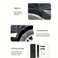 Suv Rear Tent Sunshade Tent Outdoor Self Driving Tour Car Side Tent Camping Tent