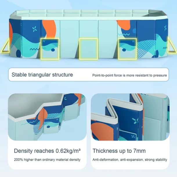 Swimming Pool for Large Dogs Foldable Ground Kids Puppy Outdoor Bathing Tubs for Camping Backyard Garden