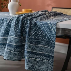 Tablecloth Cotton Linen Rectangle Table Cloths Farmhouse Style for Kitchen Dining, Party, Holiday,Buffet