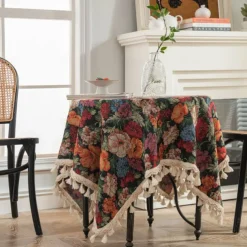 Tablecloth Decorative and Durable Table Cover Ideal for Dining and Kitchen Tables Perfect for Everyday Use or Special Occasions