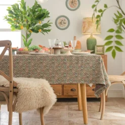 Tablecloth Decorative and Durable Table Cover Ideal for Dining and Kitchen Tables Perfect for Everyday Use or Special Occasions