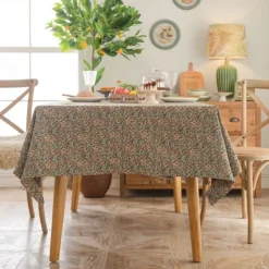 Tablecloth Decorative and Durable Table Cover Ideal for Dining and Kitchen Tables Perfect for Everyday Use or Special Occasions