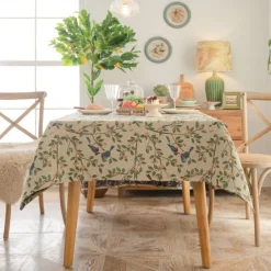 Tablecloth Decorative and Durable Table Cover Ideal for Dining and Kitchen Tables Perfect for Everyday Use or Special Occasions