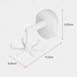 TAILI 360 Rotating Self-Adhesive Utensil Hook, Multi-Purpose Hanging Utensil Holder Vertical Flip Hooks, Rotating Folding Self Adhesive Hook for Home