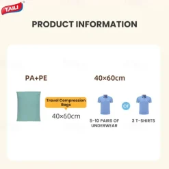 TAILI 12 Travel Compression Bags, Roll Up Space Saver Bags, Hand Roll Packing Storage Bags for Baggage, Suitcase and Cruises, No Pump or Vacuum Needed, Travel Essentials