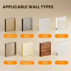 TAILI Aluminum Alloy Towel Shelf Towel Rack, Suction Cup Bathroom Storage Rack, Space Aluminum Towel Organizer Bathroom Shelf Tower Holder