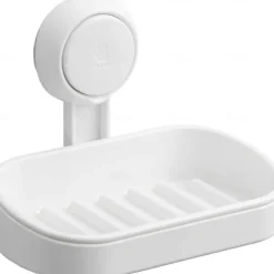 TAILI Double Layer Soap Dish Suction Cup Soap Holder, Strong Sponge Holder for Shower, Bathroom, Tub and Kitchen Sink, Drill-Free, Removable