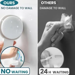 TAILI Double Layer Soap Dish Suction Cup Soap Holder, Strong Sponge Holder for Shower, Bathroom, Tub and Kitchen Sink, Drill-Free, Removable