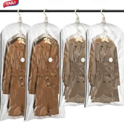 TAILI Hanging Vacuum Storage Sealer Bags Space Saver Bag for Clothing, Suits and Jackets, Closet Organizers, Travel, Manual or electric (without air pump)