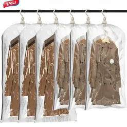 TAILI Hanging Vacuum Storage Sealer Bags Space Saver Bag for Clothing, Suits and Jackets, Closet Organizers, Travel, Manual or electric (without air pump)