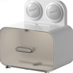 TAILI No Drilling Suction Toilet Paper Dispenser, Paper Towel Dispenser, Toilet Cover Cat Proof, for Bathroom Pantry and RV Kitchen