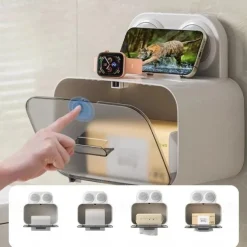 TAILI No Drilling Suction Toilet Paper Dispenser, Paper Towel Dispenser, Toilet Cover Cat Proof, for Bathroom Pantry and RV Kitchen