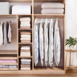 TAILI 1pcs Hanging Vacuum Storage Sealer Bags Space Saver Bag for Clothing, Suits and Jackets, Closet Organizers, Travel