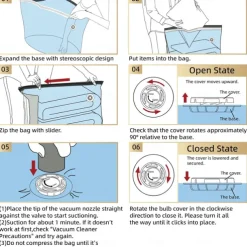 TAILI Vacuum Storage Bags, Jumbo Cube, Extra Large Vacuum Seal Bags for Clothing, Comforters, Blankets, Bedding, Sweater, Closet Organizers, Space Saving, Manual or electric (without air pump)