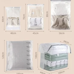 TAILI Vacuum Storage Bags, Jumbo Cube, Extra Large Vacuum Seal Bags for Clothing, Comforters, Blankets, Bedding, Closet Organization Space Saving