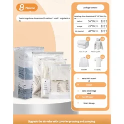 TAILI Vacuum Storage Bags, Jumbo Cube, Extra Large Vacuum Seal Bags for Clothing, Comforters, Blankets, Bedding, Closet Organization Space Saving