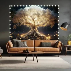 Tapestry Banners Wall Hangings Tree of Life Forest Mystic Bedroom Living Room Dorm Decorations Wall Door Background