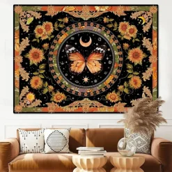 Tapestry Banners Wall Hangings Butterfly Bohemian Boho Bedroom Living Room Dorm Decorations Wall Door Background