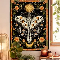 Tapestry Blanket Wall Hangings Sun Butterfly Vacation Ethnic Bedroom Living Room Dorm Decorations Wall Door Background